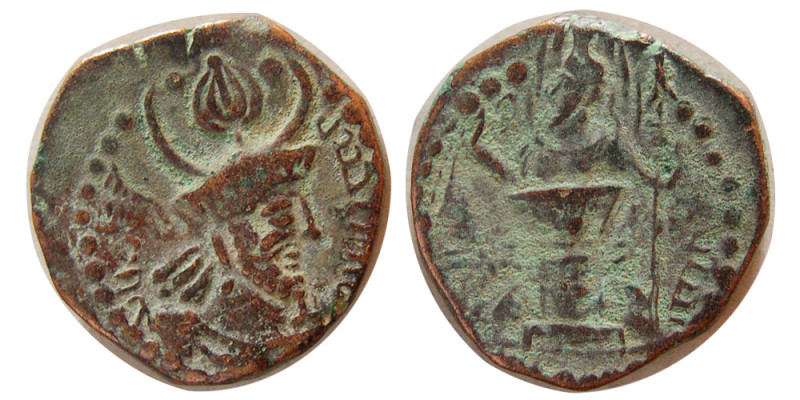 KUSHANO-SASANIAN KINGS. Peroz, Kushanshah (circa 325-330 AD). Æ (2.23 gm; 15 mm)...