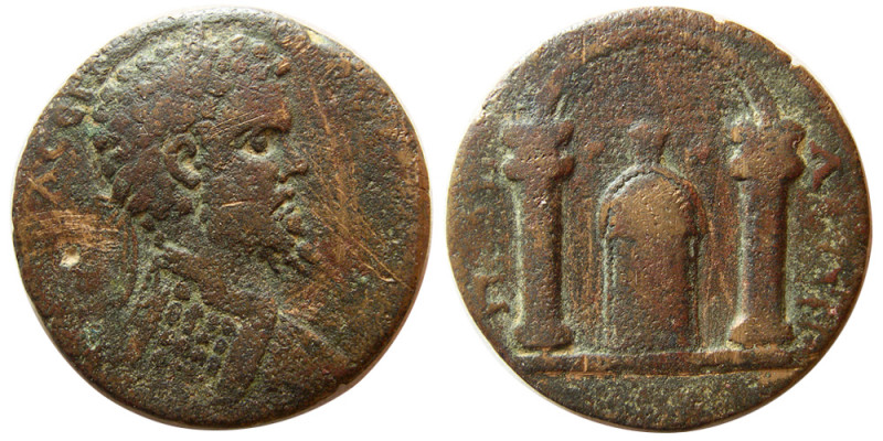 PISIDIA, Pogla. Septimius Severus. 193-211 AD. Æ (23.43 gm; 34 mm). Laureate and...