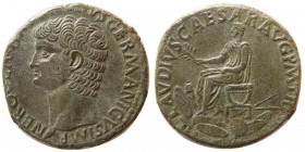 ROMAN EMPIRE. Nero Claudius Drusus (died 9 BC). Æ Sestertius.