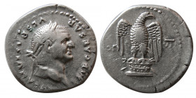 ROMAN EMPIRE. Vespasian. (69-79 AD). AR Denarius.