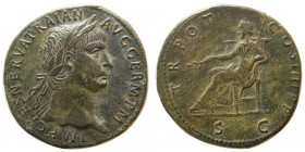 ROMAN EMPIRE. Trajan. (98-117 AD). Æ Sestertius.