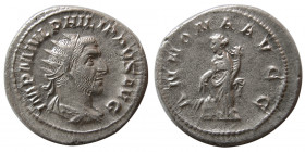 ROMAN EMPIRE. Philip I. 244-249 AD. AR Double Antoninianus