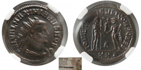 ROMAN EMPIRE. Galerius, as Caesar. BI Aurelianianus. NGC-AU.