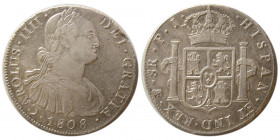 SPANISH COLONIAL, BOLIVIA. Carolus IIII. 1808. P.J. AR 8 Reales