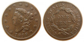 UNITED STATES. 1818. Large One Cent.