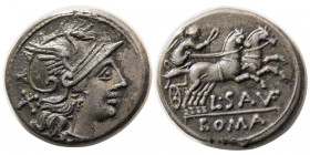 ROMAN REPUBLIC. L. Saufeius. 152 BC. AR Denarius.