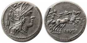 ROMAN REPUBLIC. L. Julius. 101 BC. AR Denarius