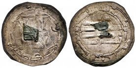 Independent Emirate. Muhammad I. Dirham. 261 H. Al-Andalus. (Vives-284). Ag. 3,28 g. Laña or "piece of metal" that was added as a staple to add weight...