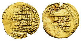 Caliphate of Cordoba. Abd Al-Rahman III. 1/3 dinar. 317-322 H. Al-Andalus. Au. 0,96 g. Thin crack. Rare. VF. Est...200,00. 

Spanish Description: Ca...