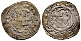 Caliphate of Cordoba. Hisham II. Dirham. 395 H. Madinat Fas (Fez). (Vives-639). Ag. 3,21 g. Citing Al Hayib in IA and `Abd al-Malik in IIA. Rare. VF. ...