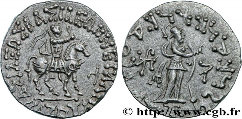 SCYTHIA - INDO-SCYTHIAN KINGDOM - AZES
Type : Tétradrachme bilingue 
Date : c. 5...