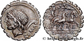 MEMMIA
Type : Denier serratus 
Date : 106 AC. 
Mint name / Town : Rome 
Metal : silver 
Millesimal fineness : 950  ‰
Diameter : 18,5  mm
Orientation d...