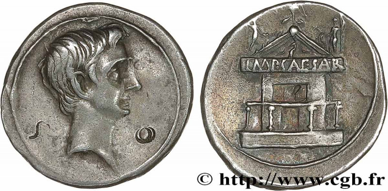 OCTAVIAN
Type : Denier 
Date : 29-27 AC. 
Mint name / Town : Rome 
Metal : silve...