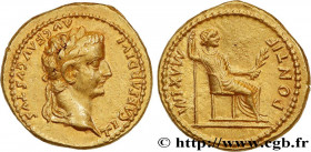 TIBERIUS
Type : Aureus 
Date : c. 27-30 
Mint name / Town : Lyon 
Metal : gold 
Diameter : 19  mm
Orientation dies : 12  h.
Weight : 7,70  g.
Obverse ...