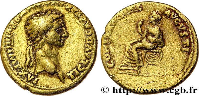 CLAUDIUS
Type : Aureus 
Date : 49-50 
Mint name / Town : Rome 
Metal : gold 
Dia...
