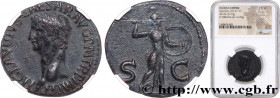CLAUDIUS
Type : As 
Date : 50-54 
Mint name / Town : Rome 
Metal : copper 
Diameter : 27,5  mm
Orientation dies : 6  h.
Weight : 9,76  g.
Obverse lege...