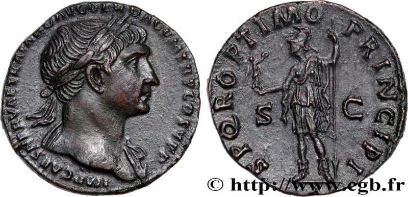 TRAJANUS
Type : As 
Date : decennalia 
Date : 105 
Mint name / Town : Rome 
Meta...
