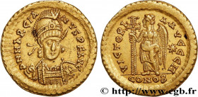 MARCIAN
Type : Solidus 
Date : c. 450-457 
Mint name / Town : Constantinople 
Metal : gold 
Millesimal fineness : 1000  ‰
Diameter : 20,5  mm
Orientat...