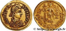 LIBIUS SEVERUS
Type : Solidus 
Date : c. 461-465 
Mint name / Town : Toulouse 
Metal : gold 
Millesimal fineness : 1000  ‰
Diameter : 20  mm
Orientati...
