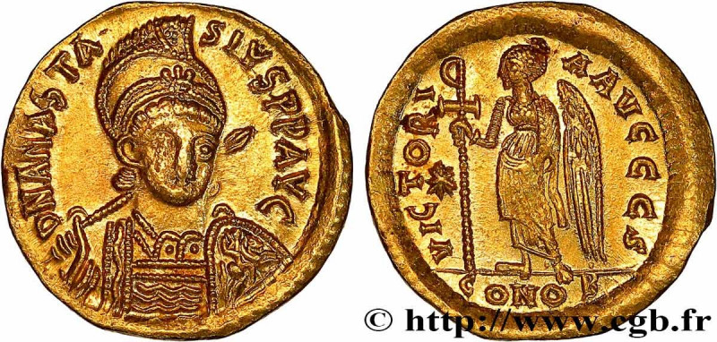 ANASTASIUS
Type : Solidus 
Date : 507-518 
Mint name / Town : Constantinople 
Me...