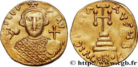 LEONTIUS
Type : Solidus 
Date : c. 695-698 
Mint name / Town : Constantinople 
Metal : gold 
Millesimal fineness : 1000  ‰
Diameter : 19,5  mm
Orienta...
