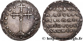CONSTANTINE VII PORPHYROGENITUS
Type : Miliaresion 
Date : 945-959 
Mint name / Town : Constantinople 
Metal : silver 
Diameter : 23  mm
Orientation d...