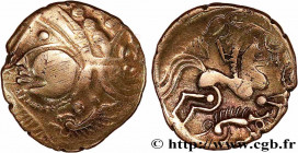 GALLIA - AULERCI EBUROVICES (Area of Évreux)
Type : Hémistatère au sanglier 
Date : c. 60-50 AC. 
Mint name / Town : Évreux (27) 
Metal : gold 
Diamet...