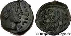 GALLIA - CARNUTES (Beauce area)
Type : Bronze PIXTILOS classe V à la “déesse assise” 
Date : c. 40-30 AC. 
Mint name / Town : Chartres (28) 
Metal : b...