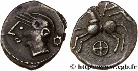 GALLIA BELGICA - LINGONES (Area of Langres)
Type : Denier KALETEDOY à la rouelle et à la molette 
Date : c. 80-50 AC. 
Metal : silver 
Diameter : 14,5...