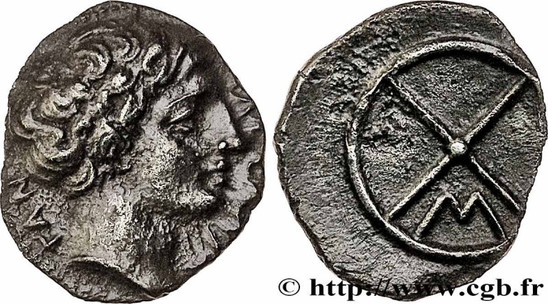 MASSALIA - MARSEILLE
Type : Obole à l'ethnique et au M 
Date : c. 425-400 AC. 
M...