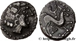 GALLIA - SANTONES / MID-WESTERN, Unspecified
Type : Drachme à la couronne en chevrons 
Date : c. 60-50 AC. 
Metal : silver 
Diameter : 17  mm
Orientat...