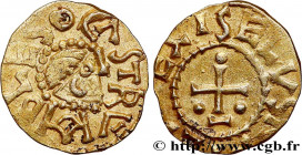 BLOIS
Type : Triens 
Date : VIIe siècle 
Mint name / Town : Blois 
Metal : gold 
Diameter : 12,5  mm
Orientation dies : 6  h.
Weight : 0,87  g.
Rarity...
