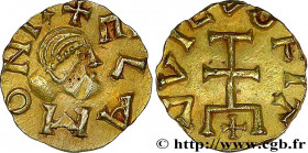QUENTOVIC (WICVS IN PONTIO)
Type : Triens, monétaire ELA, type V 
Date : c. 610-615 
Mint name / Town : Quentovic (62) 
Metal : gold 
Diameter : 12  m...
