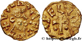 UZERCHE (VSERCA)
Type : Triens, BASELIANVS monétaire 
Date : 600-625 
Mint name / Town : Uzerche 
Metal : gold 
Diameter : 12,3  mm
Orientation dies :...