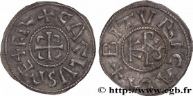 CHARLEMAGNE
Type : Denier 
Date : 781-800 
Mint name / Town : Bourges  
Metal : silver 
Diameter : 21,5  mm
Orientation dies : 11  h.
Weight : 1,62  g...