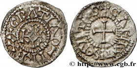 CHARLES II LE CHAUVE / THE BALD
Type : Obole 
Date : c. 864-875 
Mint name / Town : Chartres 
Metal : silver 
Diameter : 16,5  mm
Orientation dies : 3...