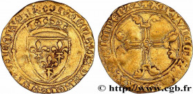 CHARLES VII LE BIEN SERVI / THE WELL-SERVED
Type : Demi-écu d'or à la couronne ou demi-écu neuf 
Date : 26/04/1438 
Date : n.d. 
Mint name / Town : Pa...