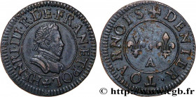 HENRY III
Type : Denier tournois, 1er type de Paris 
Date : (1577) 
Date : n.d. 
Mint name / Town : Paris, Moulin des Étuves 
Quantity minted : 283530...