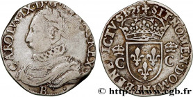 HENRY III. COINAGE IN THE NAME OF CHARLES IX
Type : Teston, 10e type 
Date : 1575 
Mint name / Town : Rouen 
Quantity minted : 389691 
Metal : silver ...