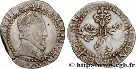 HENRY III
Type : Demi-franc au col plat 
Date : 1587 
Mint name / Town : La Rochelle 
Quantity minted : 134136 
Metal : silver 
Millesimal fineness : ...