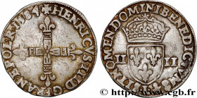 HENRY III
Type : Quart d'écu, croix de face 
Date : 1584 
Mint name / Town : Bayonne 
Quantity minted : 138575 
Metal : silver 
Millesimal fineness : ...