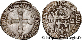 HENRY III
Type : Quart d'écu, croix de face 
Date : 1586 
Mint name / Town : Nantes 
Quantity minted : 297788 
Metal : silver 
Millesimal fineness : 9...