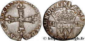 CHARLES X, CARDINAL OF BOURBON
Type : Quart d'écu, croix de face 
Date : 1593 
Mint name / Town : Nantes 
Quantity minted : 136080 
Metal : silver 
Mi...