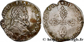 HENRY IV
Type : Demi-franc, type de Troyes 
Date : 1603 
Mint name / Town : Troyes 
Quantity minted : 26082 
Metal : silver 
Millesimal fineness : 833...