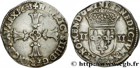 HENRY IV
Type : Quart d'écu, croix feuillue de face 
Date : 1603 
Mint name / Town : Bayonne 
Quantity minted : 256712 
Metal : silver 
Millesimal fin...