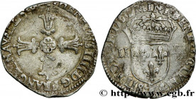 HENRY IV
Type : Quart d'écu, croix feuillue de face 
Date : n.d. 
Mint name / Town : Angers 
Quantity minted : 130183 
Metal : silver 
Millesimal fine...