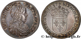 LOUIS XIV "THE SUN KING"
Type : Demi-écu à la mèche longue 
Date : 1657 
Mint name / Town : Lyon 
Quantity minted : 20222 
Metal : silver 
Millesimal ...