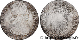 LOUIS XIV "THE SUN KING"
Type : Demi-écu de Navarre à la mèche longue 
Date : 1658 
Mint name / Town : Saint-Palais 
Metal : silver 
Millesimal finene...
