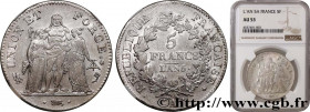 DIRECTOIRE
Type : 5 francs Union et Force, Union desserré, seulement gland extérieur 
Date : An 5 (1796-1797) 
Mint name / Town : Paris 
Quantity mint...