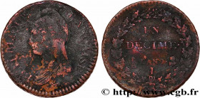 CONSULATE
Type : Un décime Dupré, grand module 
Date : An 9 (1800-1801) 
Mint name / Town : Limoges 
Quantity minted : 1361269 
Metal : copper 
Diamet...